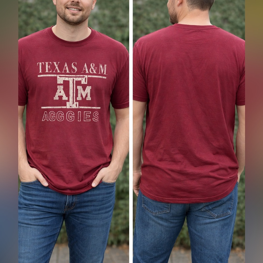 Unisex Aggies Maroon Logo T-Shirt LARGE